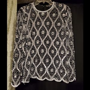 Royal Feelings Sequin Evening Blouse